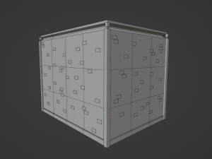 Low-poly three-storey house 3D-Modell
