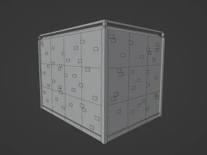 Low-poly three-storey house 3D Model