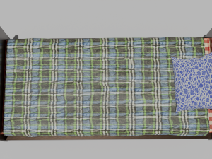 Soviet wooden bed Modèle 3D