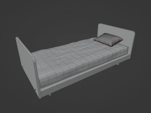 Letto in legno sovietico Modello 3D