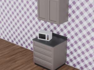 Low Poly Kitchen Pack 3D-Modell