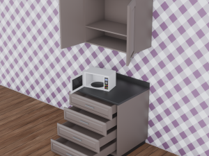 Low Poly Kitchen Pack 3D-Modell