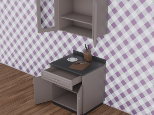 Low Poly Kitchen Pack 3D-Modell