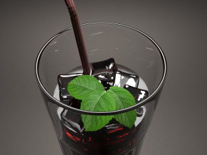 Coca Cola stage with ice Model 3D