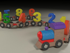 Childrens toy locomotive 3D Model