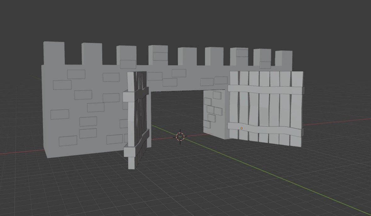A gate with a door 3D Model .c4d .max .obj .3ds .fbx .stl .blend