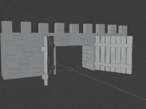 A gate with a door 3D Model