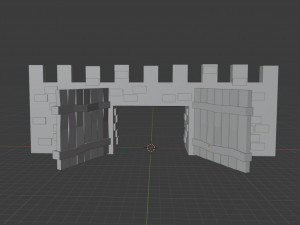 A gate with a door Modelo 3D