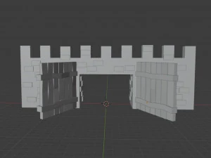 A gate with a door 3D Model