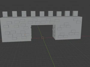 A gate with a door 3D Model