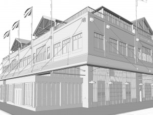Fulton Market NYC building 3Dモデル