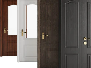 Set Classic Door 01 3D Model
