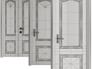 Set Classic Door 01 3D Model