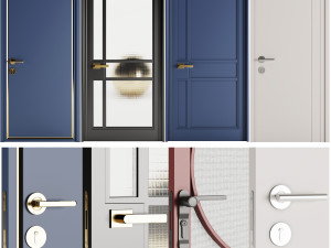 Set Modern Door 02 Modello 3D