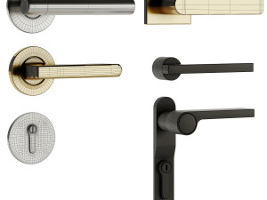 Set Modern Door 02 Modello 3D