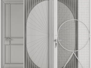 Set Modern Door 02 Modello 3D