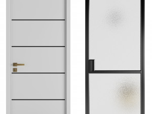 Set Modern Door 03 3D Model