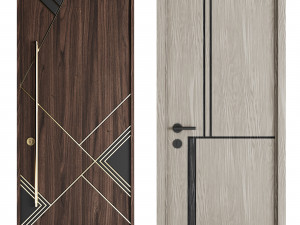 Set Modern Door 03 3D Model