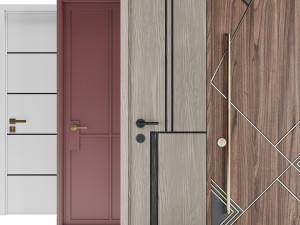 Set Modern Door 03 3D Model