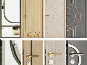 Set Modern Door 05 3D-Modell