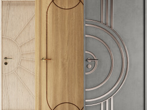Set Modern Door 05 Modello 3D
