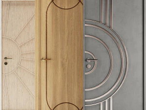 Set Modern Door 05 3D Model