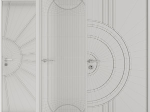 Set Modern Door 05 Modello 3D