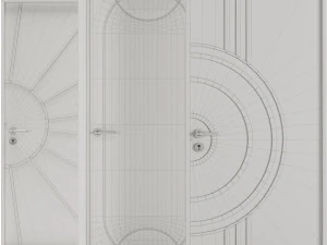 Set Modern Door 05 3D Model