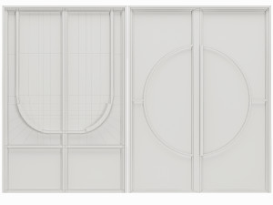 Set Modern Door 05 Modello 3D