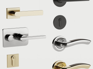 Set Modern Door 04 Modelo 3D