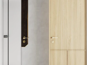 Set Modern Door 04 3D Model