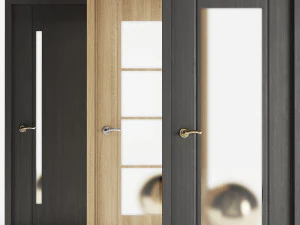Set Modern Door 04 3D Model
