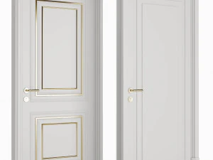 Set Classic Door 02 3D Model