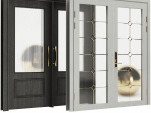 Set Classic Door 02 3D Model