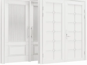 Set Classic Door 02 3D Model