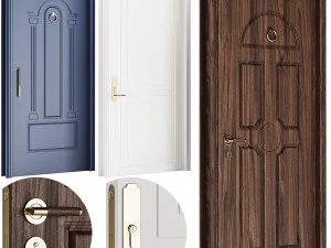 Set Classic Door 03 3D Model