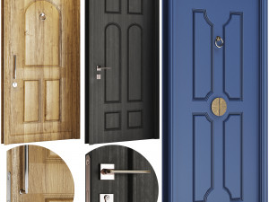 Set Classic Door 03 Model 3D