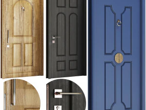 Set Classic Door 03 3D Model