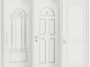 Set Classic Door 03 3D Model