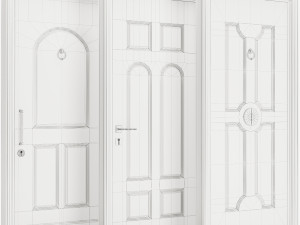 Set Classic Door 03 Model 3D