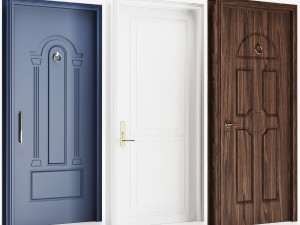 Set Classic Door 03 Model 3D