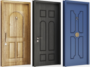 Set Classic Door 03 Model 3D