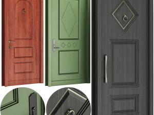 Set Classic Door 04 3D Model