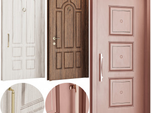 Set Classic Door 04 3D Model