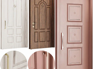 Set Classic Door 04 3D Model