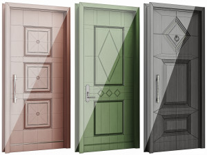 Set Classic Door 04 3D Model