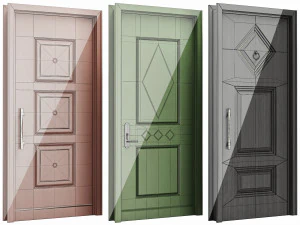 Set Classic Door 04 3D Model