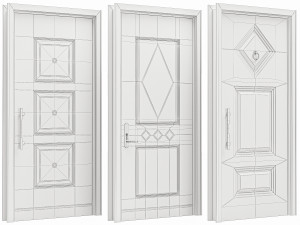 Set Classic Door 04 3D Model