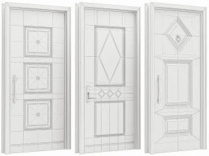 Set Classic Door 04 3D Model