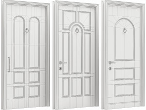 Set Classic Door 04 3D Model